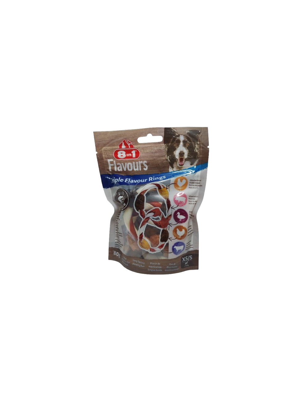 Confezione di snack per cani 8in1 Flavours Triple Flavour Rings (Piccoli) Confezione di snack per cani 8in1 Flavours Triple Flavour Rings (Piccoli)
