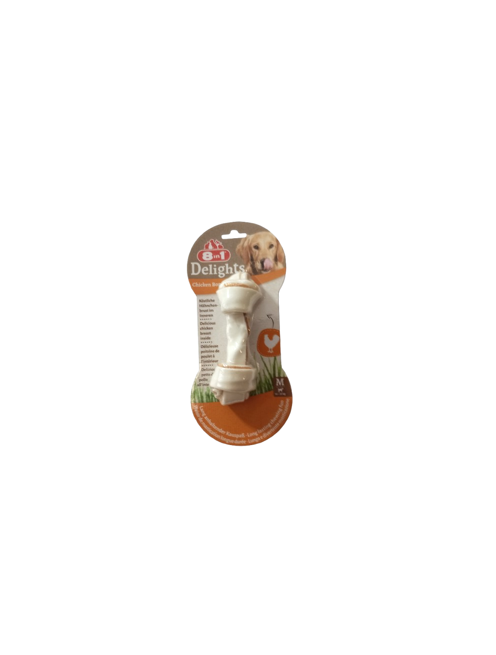 Confezione di snack per cani 8in1 Delights Chicken Bone pz.1 Confezione di snack per cani 8in1 Delights Chicken Bone pz.1
