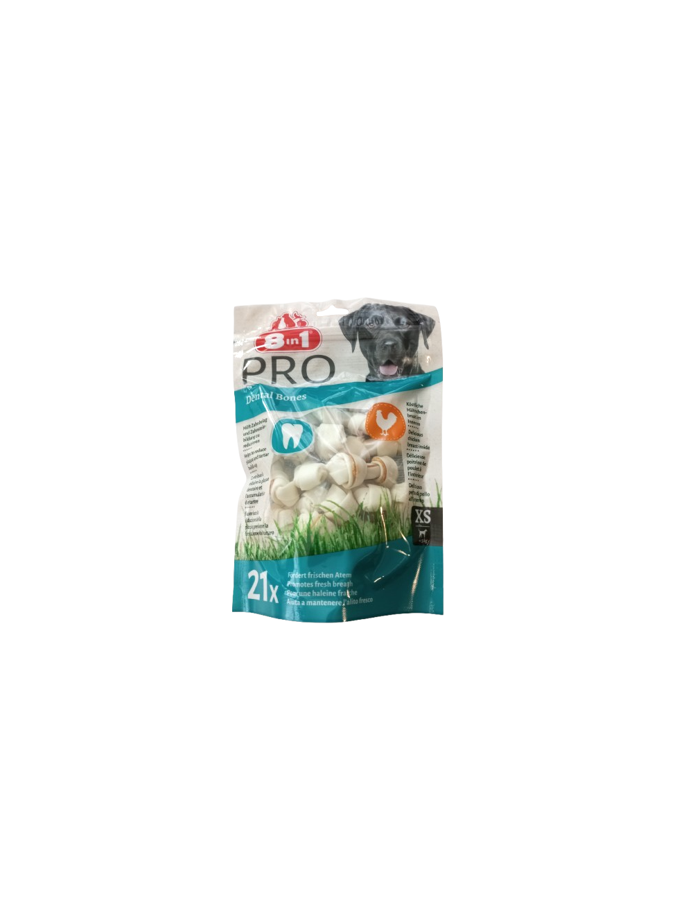 Confezione di Snack per cani 8 in 1 Pro Dental Bones da pz.21 Confezione di Snack per cani 8 in 1 Pro Dental Bones da pz.21