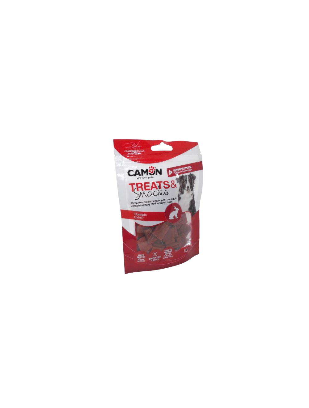 Confezione snack con coniglio Camon
