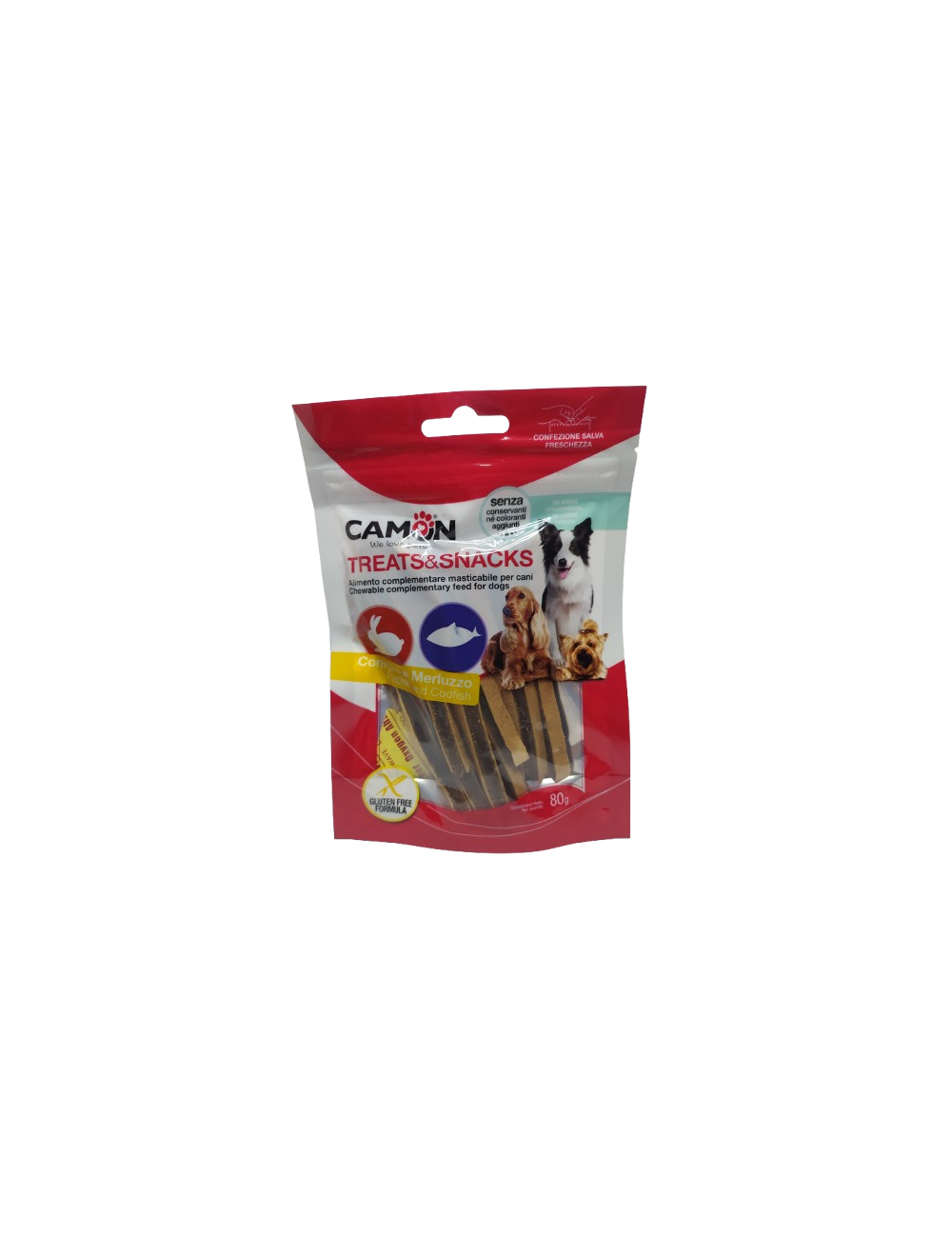 Confezione snack per cani Camon Treats & Snacks Coniglio e Merluzzo Confezione snack per cani Camon Treats & Snacks Coniglio e Merluzzo