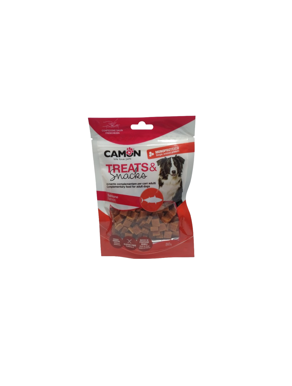 Confezione di snacK per cani Camon Treats & Snacks al Salmone