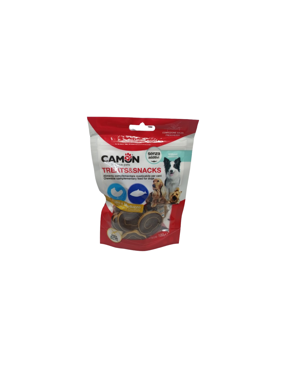 Confezione snack per cani Camon Treats & Snacks Pollo e Merluzzo Confezione snack per cani Camon Treats & Snacks Pollo e Merluzzo