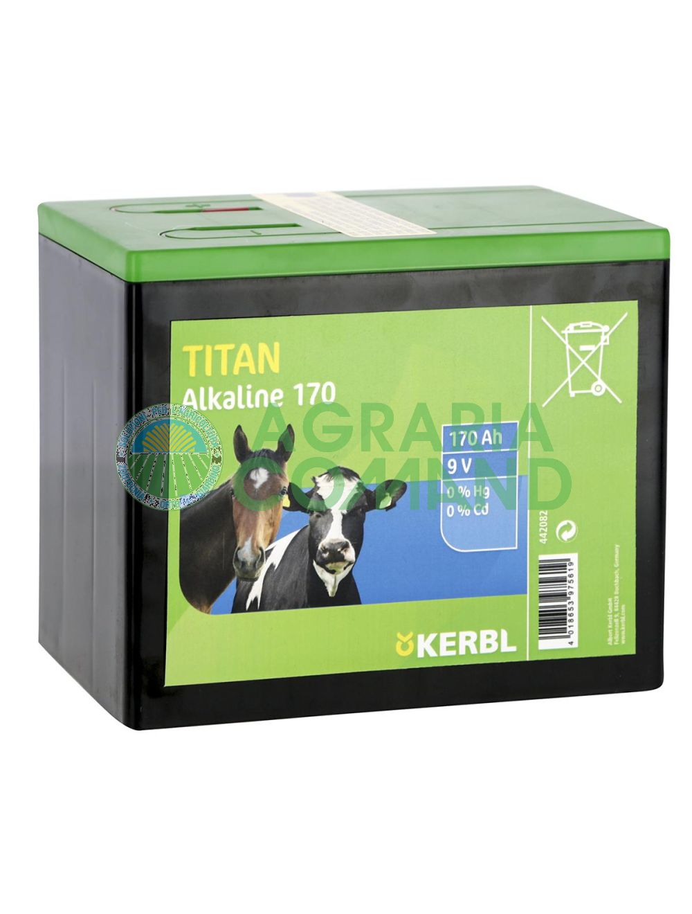 Batteria alkalina 170 Ah 9 volt Kerbl