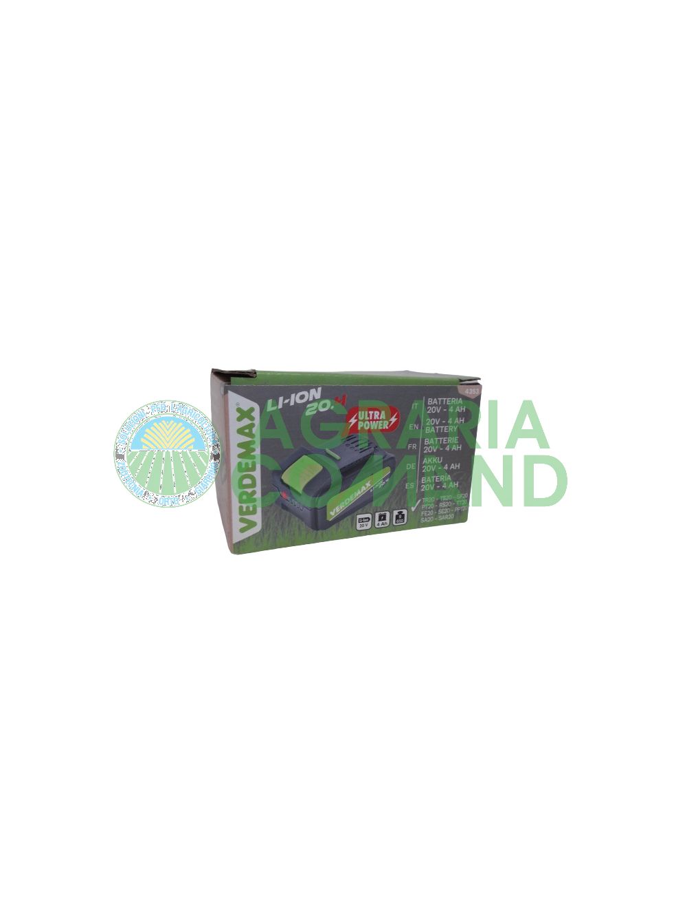 Batteria 20V 4 ah verdemax