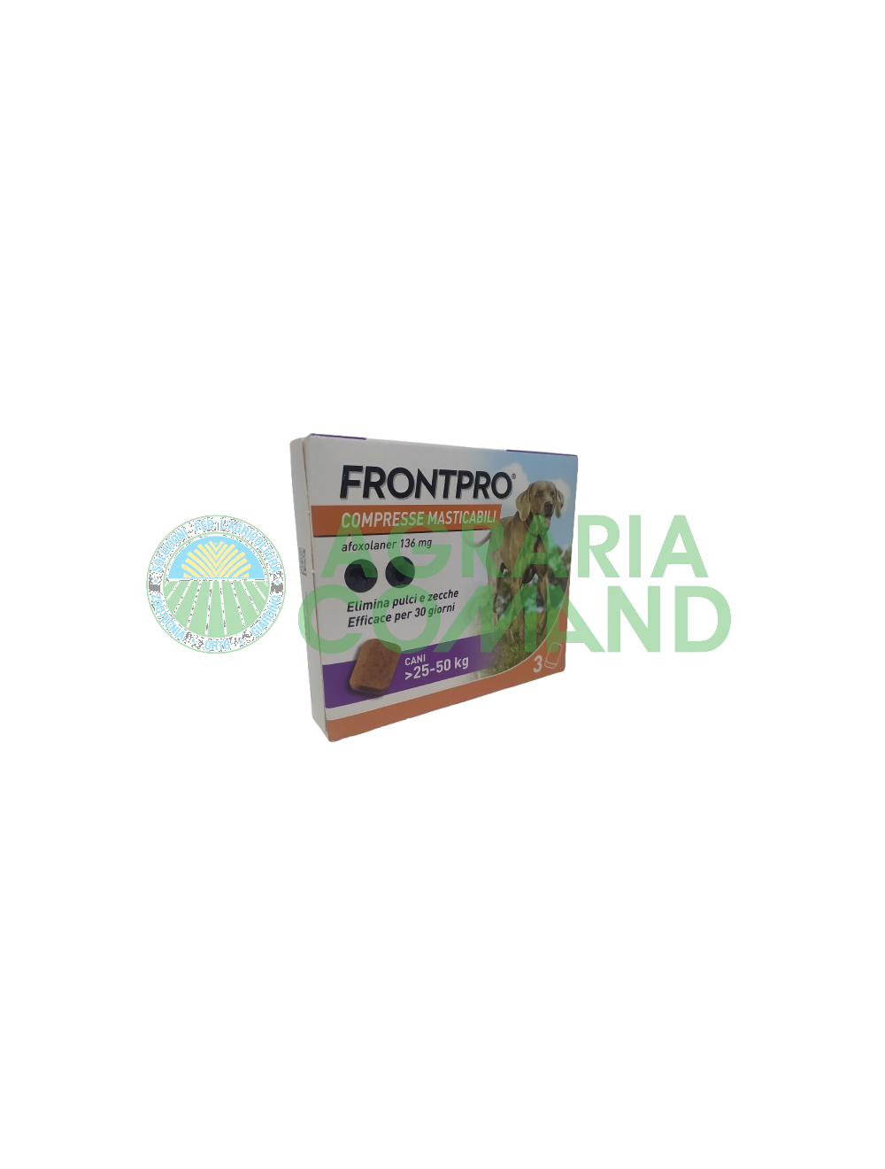Confezione Frontpro compresse masticabili per cani 25-50 kg