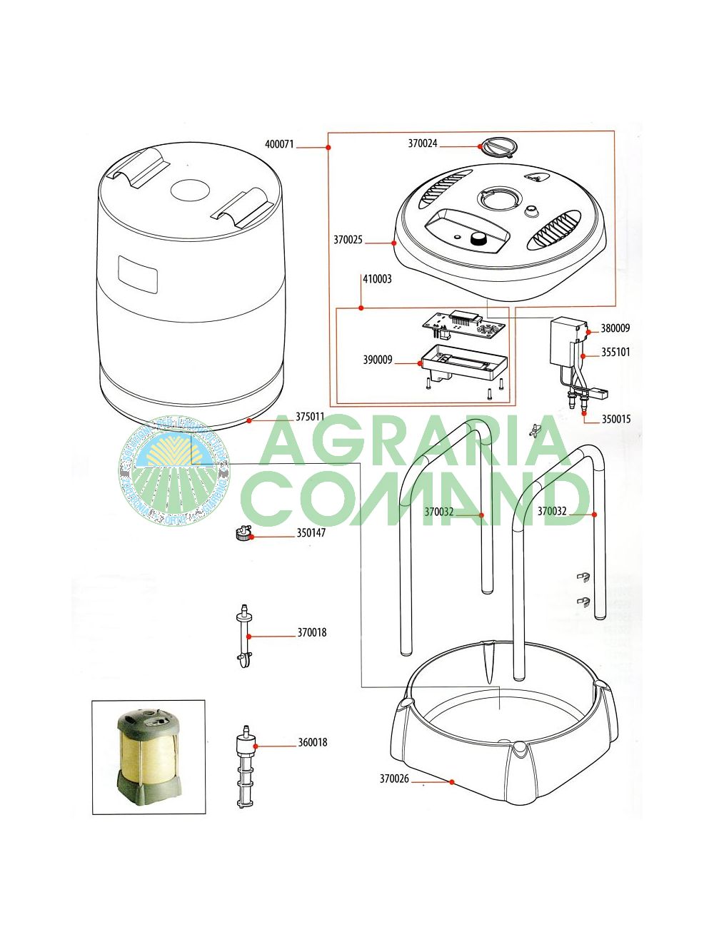 Ricambi Claber Aqualux 8062