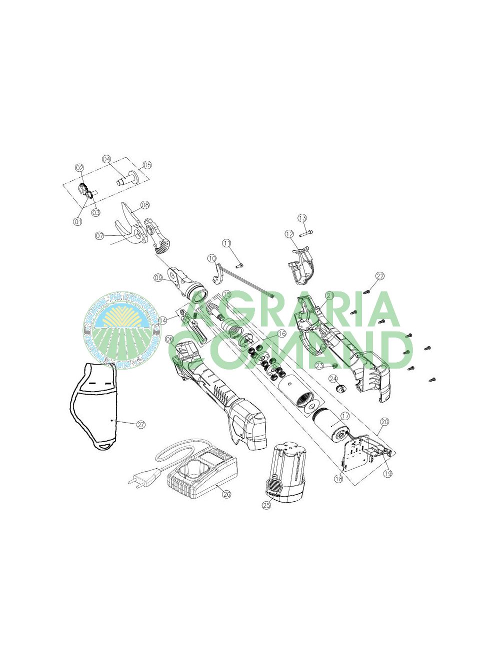 Esploso ricambi forbice PV 280