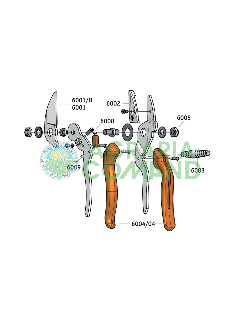 Esploso ricambi forbice Lowe 6 Esploso ricambi forbice Lowe 6