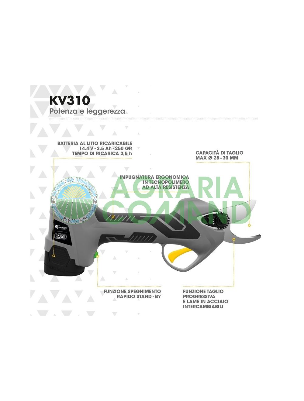 Forbice Volpi Cordless KV310 Forbice Volpi Cordless KV310