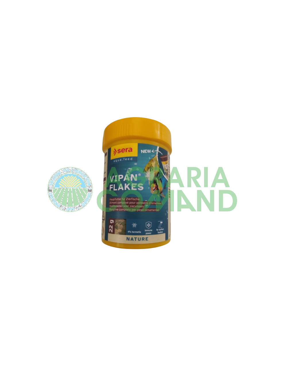 Confezione di mangime Sera Vipan Flakes da 22 g.