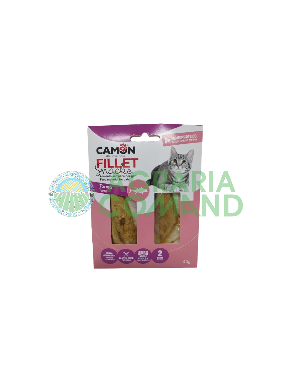 Confezione snack per gatti Camon Fillet e Snacks Tonno
