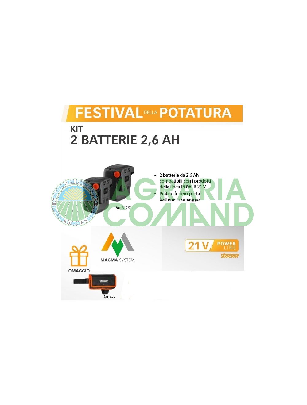 Kit batterie 2,6 Ah Stocker