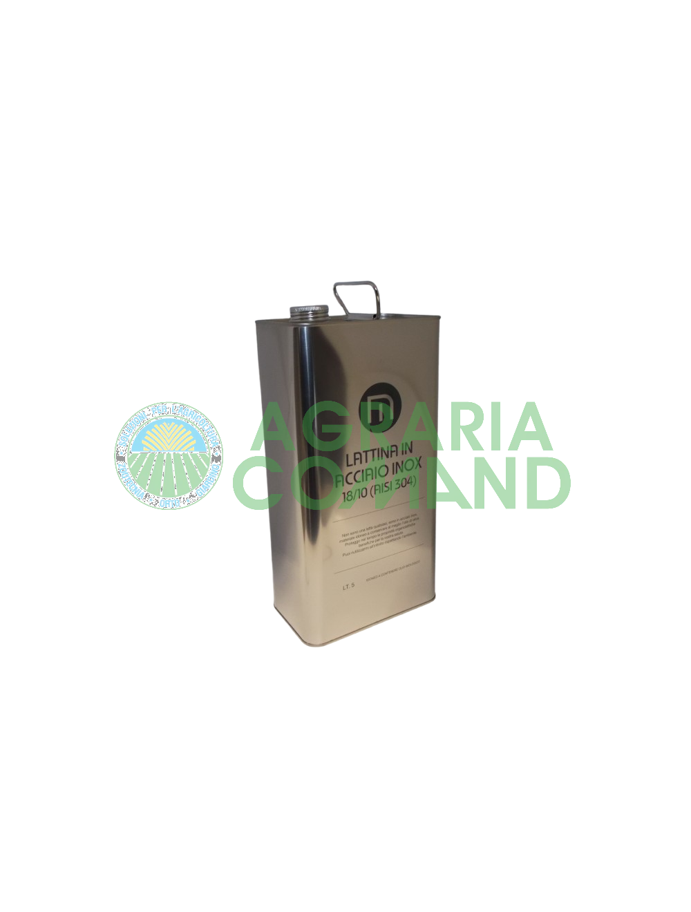 Contenitore per olio in acciaio inox