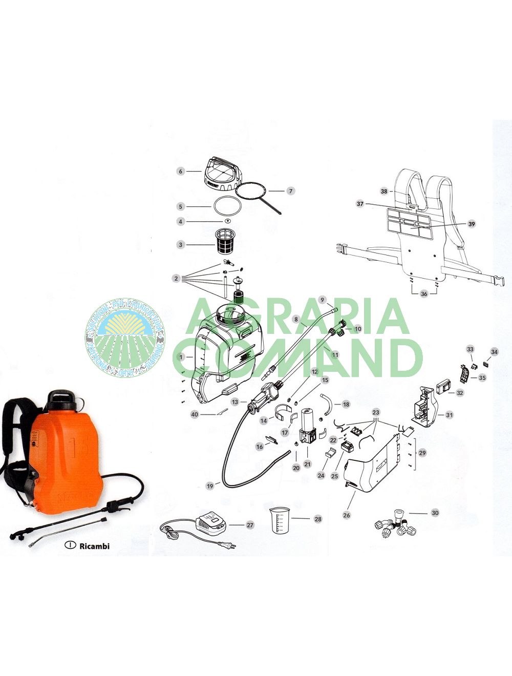 Esploso ricambi pompa Nebla Stocker Esploso ricambi pompa Nebla Stocker