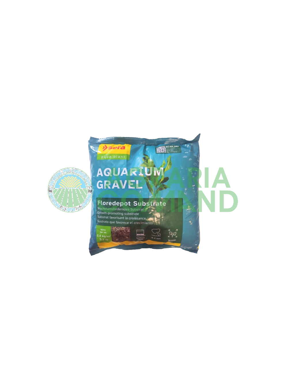 Confezione di sabbia Sera Aquarium Gravel Floredepot Substrate da 2.4 Kg. 