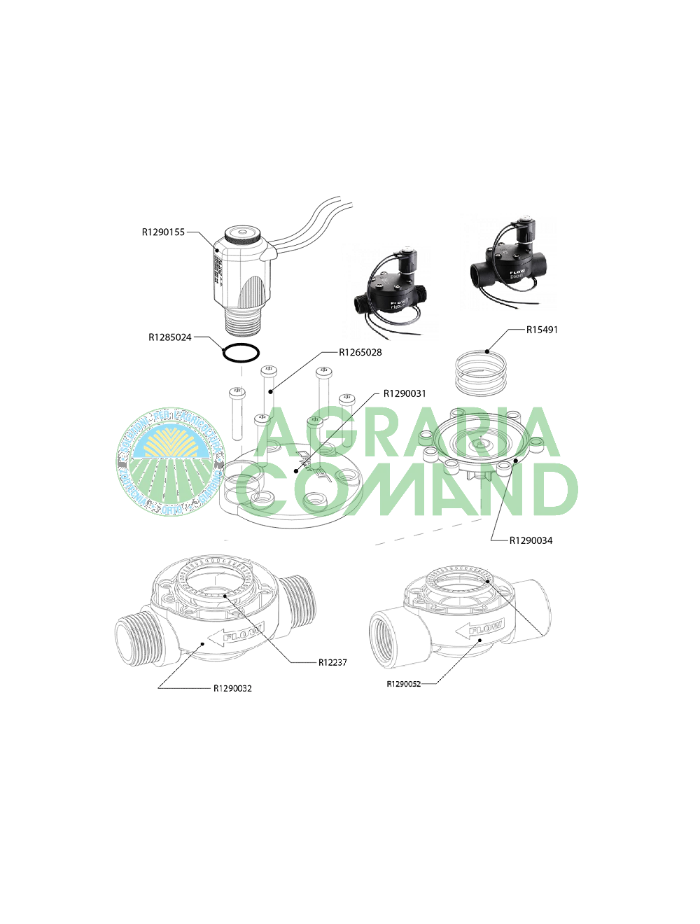 Ricambi elettrovalvole Claber 90814 90815