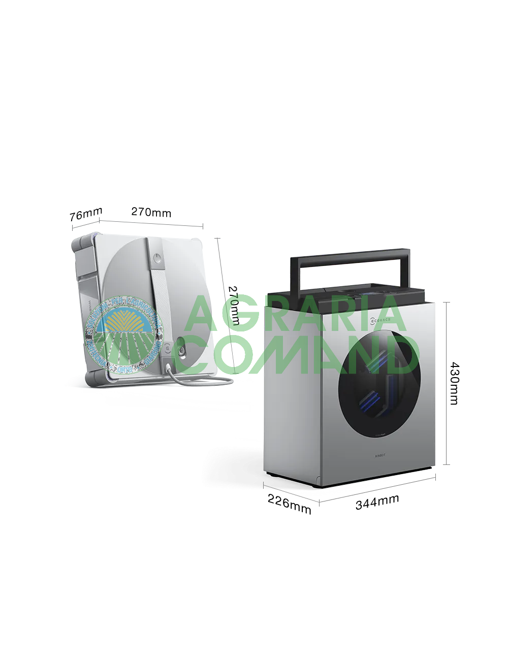 Dimensioni robot lavavetri Ecovacs