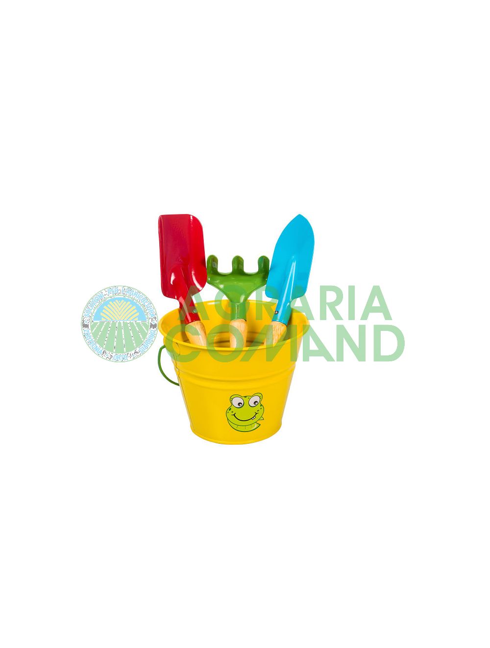 Set attrezzi con secchiello giallo