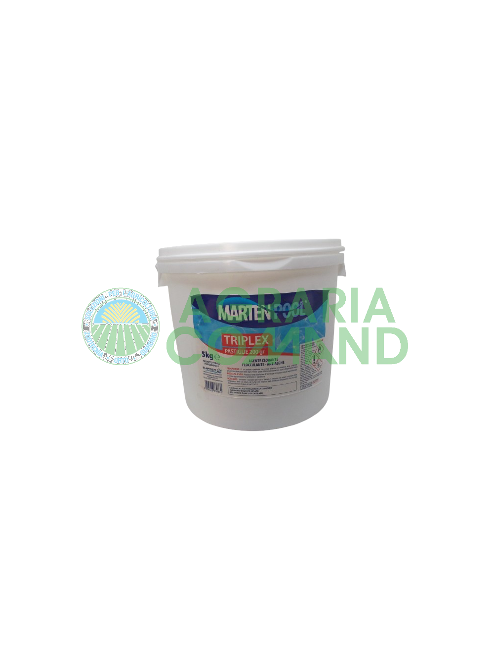 Secchio da 5 kg. di pastiglie Triplex MartenPool Secchio da 5 kg. di pastiglie Triplex MartenPool