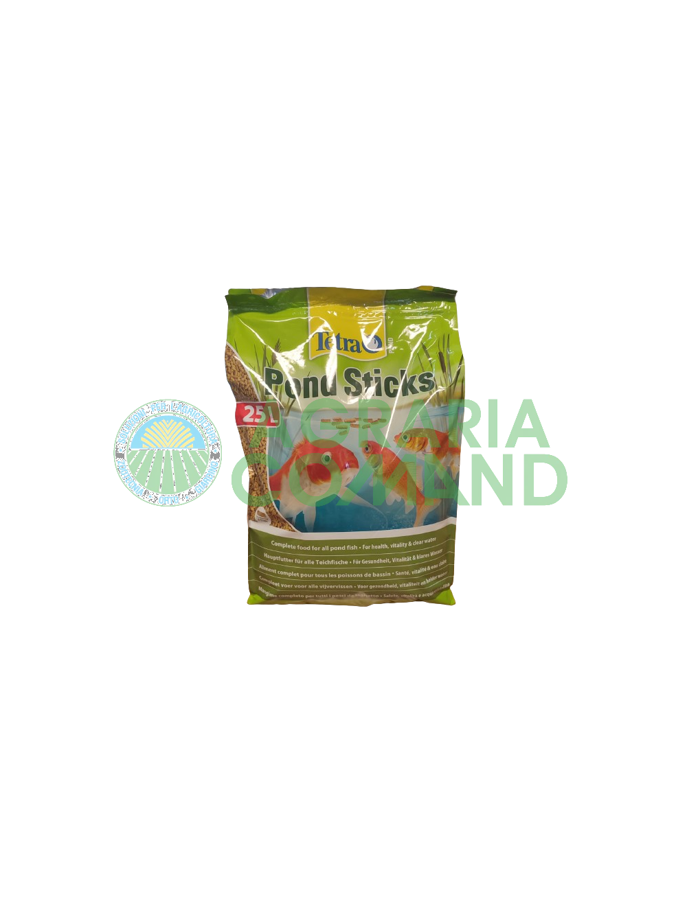tetrapond sticks 25 litri 3 kg carpe e pesci rossi