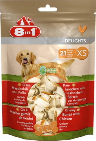 Snack masticabile per Cani Delights 8 in 1